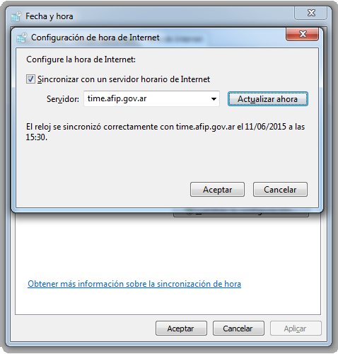 Sincronizar con un discount servidor horario de internet